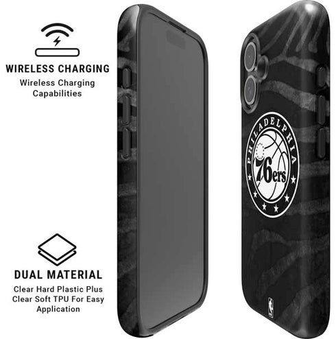 NBA Philadelphia 76ers Animal Print iPhone 16 Plus Magsafe Impact Case